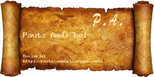 Pautz Amábel névjegykártya